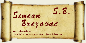 Simeon Brezovac vizit kartica